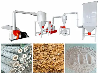Recycled plastic WPC machine -wood wastage crushing and grinding machine